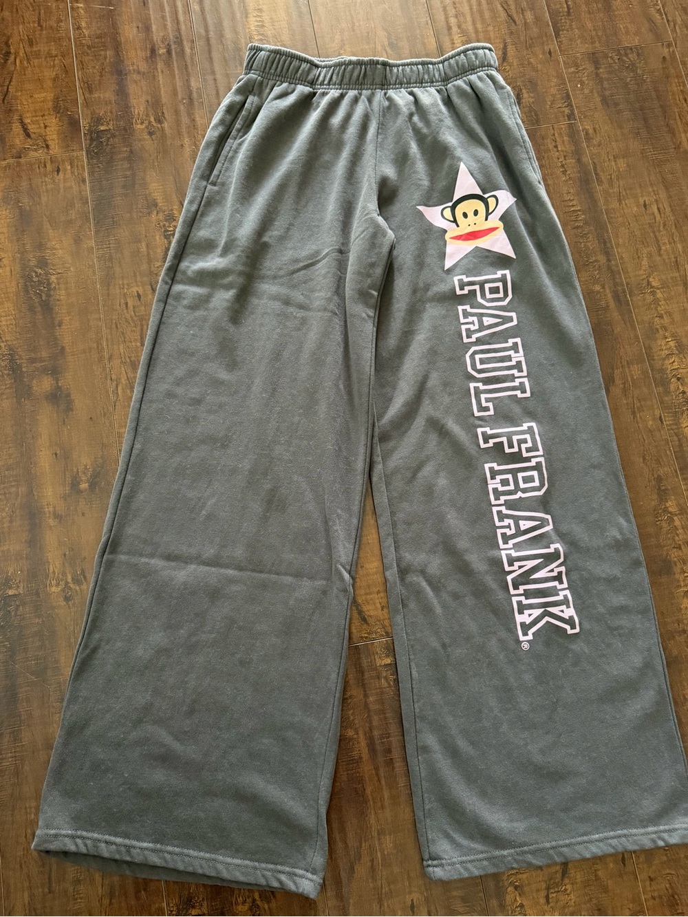 Paul Frank Gray Pajama Bottoms with Pink Star and Julius Graphic